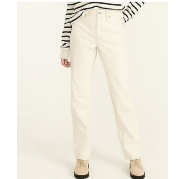 NWT! J. Crew Slouchy Boyfriend Jeans in Ecru (canvas white) size 25 - Picture 1 of 8